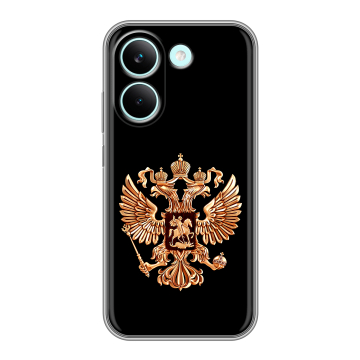 Силиконовый чехол на Poco X8 Pro с принтом Герб России золотой Силиконовый чехол на Poco X8 Pro с принтом Герб России золотой