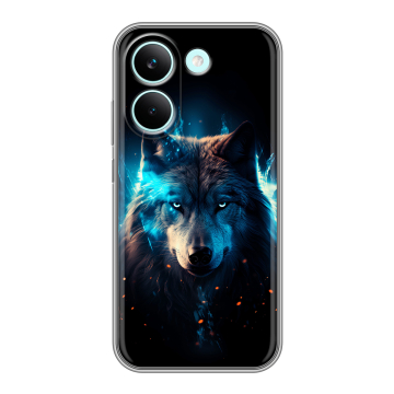 Силиконовый чехол на Poco X8 Pro с принтом Волк ночной Силиконовый чехол на Poco X8 Pro с принтом Волк ночной