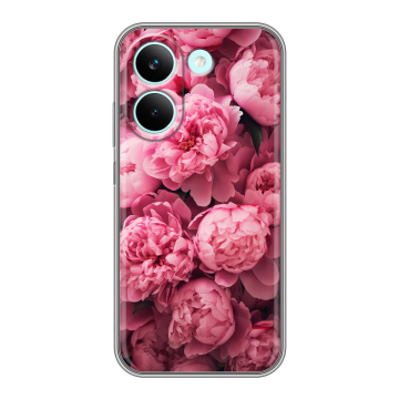 Силиконовый чехол на Poco X8 Pro с принтом цветы пионы