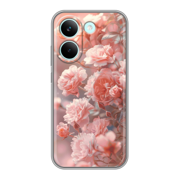 Силиконовый чехол на Poco X8 Pro с принтом Розовые розы