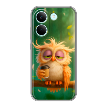 Силиконовый чехол на Poco X8 Pro с принтом сова