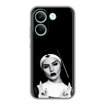 Силиконовый чехол на Poco X8 Pro с принтом монашка