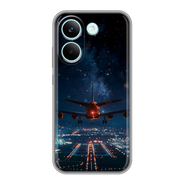 Силиконовый чехол на Poco X8 Pro с принтом самолет