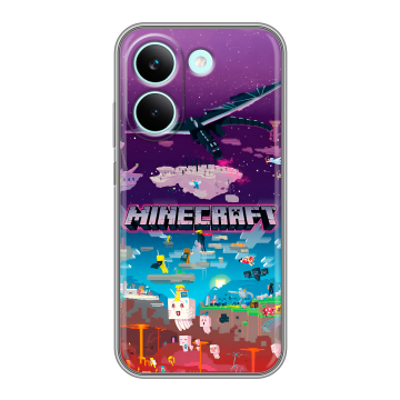 Силиконовый чехол на Poco X8 Pro с принтом Майнкрафт Minecraft