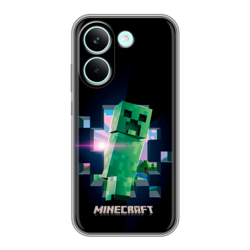 Силиконовый чехол на Poco X8 Pro с принтом Майнкрафт Minecraft