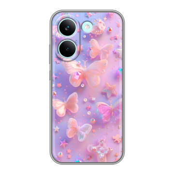 Силиконовый чехол на Poco X8 Pro с принтом Бабочки Силиконовый чехол на Poco X8 Pro с принтом Бабочки