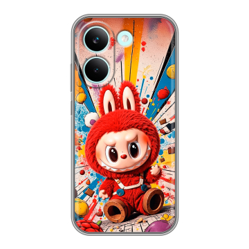 Силиконовый чехол на Poco X8 Pro с принтом Labubu Лабубу