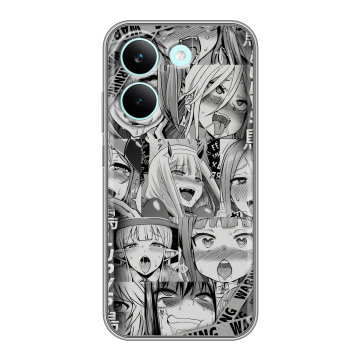 Силиконовый чехол на Poco X8 Pro с принтом Ahegao Ахегао Аниме