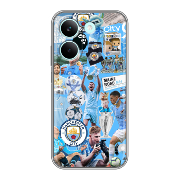 Силиконовый чехол на Poco X8 Pro с принтом Man City Манчестер Сити