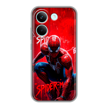 Силиконовый чехол на Poco X8 Pro с принтом Spiderman Человек паук Силиконовый чехол на Poco X8 Pro с принтом Spiderman Человек паук