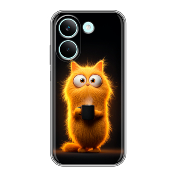 Силиконовый чехол на Poco X8 Pro с принтом Смешной кот