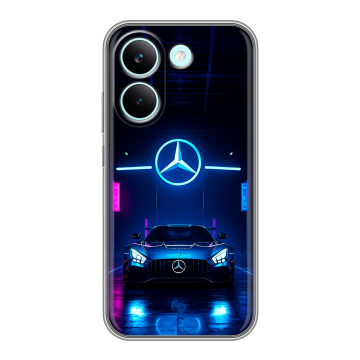 Силиконовый чехол на Poco X8 Pro с принтом Mercedes Мерседес