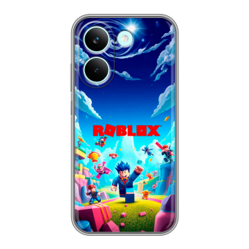 Силиконовый чехол на Poco X8 Pro с принтом Roblox Роблокс