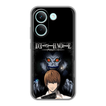 Силиконовый чехол на Poco X8 Pro с принтом Death note Тетрадь смерти
