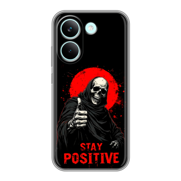 Силиконовый чехол на Poco X8 Pro с принтом смешной скелет