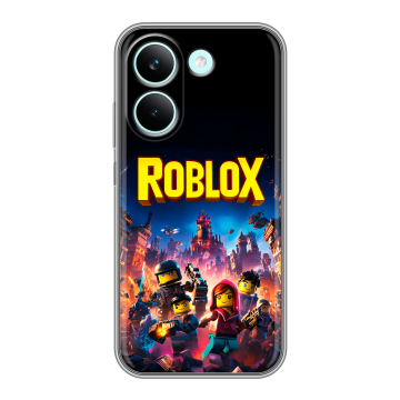 Силиконовый чехол на Poco X8 Pro с принтом Roblox Роблокс