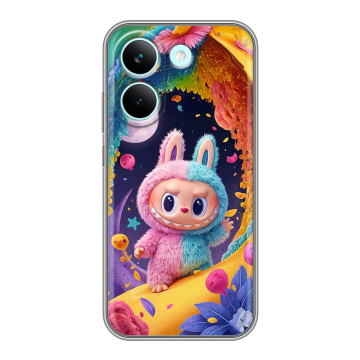 Силиконовый чехол на Poco X8 Pro с принтом Labubu Лабубу