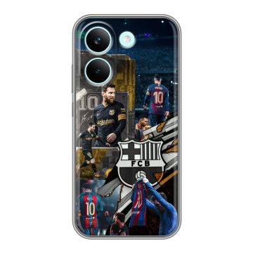 Силиконовый чехол на Poco X8 Pro с принтом Messi Barcelona