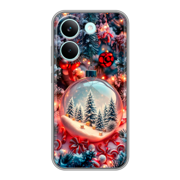 Силиконовый чехол на Poco X8 Pro с принтом Новый год