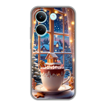 Силиконовый чехол на Poco X8 Pro с принтом Новый год