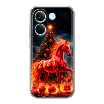 Силиконовый чехол на Poco X8 Pro с принтом Новый год