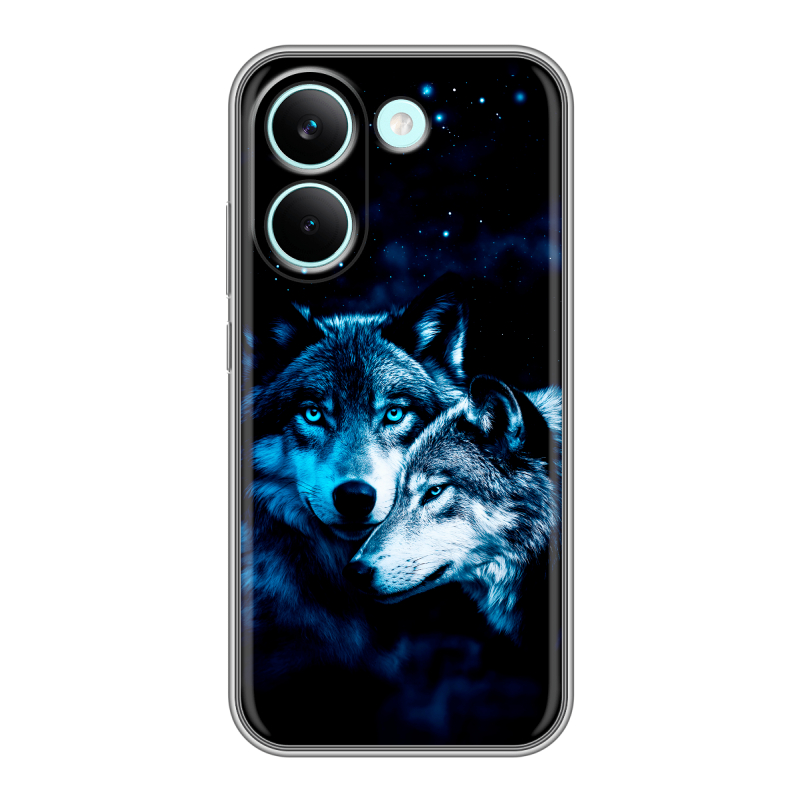 Силиконовый чехол на Poco X8 Pro с принтом Волки Силиконовый чехол на Poco X8 Pro с принтом Волки