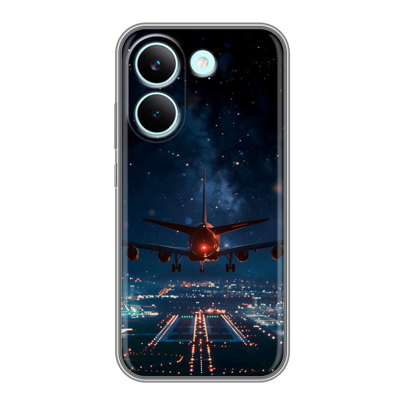 Силиконовый чехол на Poco X8 Pro с принтом самолет Силиконовый чехол на Poco X8 Pro с принтом самолет