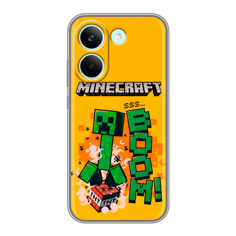 Силиконовый чехол на Poco X8 Pro с принтом Майнкрафт Minecraft Силиконовый чехол на Poco X8 Pro с принтом Майнкрафт Minecraft