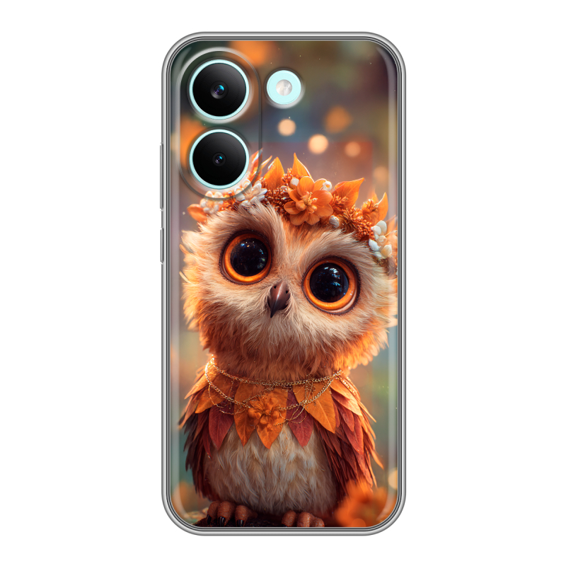 Силиконовый чехол на Poco X8 Pro с принтом Милая сова Силиконовый чехол на Poco X8 Pro с принтом Милая сова
