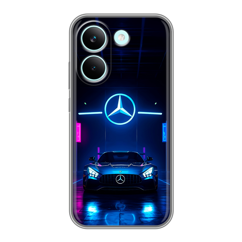 Силиконовый чехол на Poco X8 Pro с принтом Mercedes Мерседес Силиконовый чехол на Poco X8 Pro с принтом Mercedes Мерседес