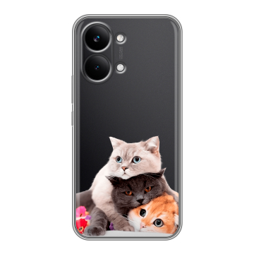 Силиконовый чехол на Poco X8 Pro Max с принтом Кошки