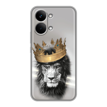 Силиконовый чехол на Poco X8 Pro Max с принтом Лев с короной