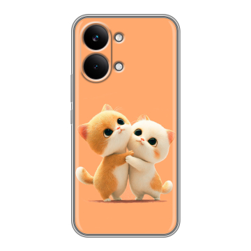 Силиконовый чехол на Poco X8 Pro Max с принтом Милые котики