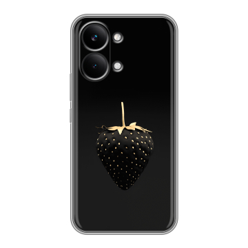 Силиконовый чехол на Poco X8 Pro Max с принтом Черная клубника