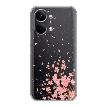 Силиконовый чехол на Poco X8 Pro Max с принтом Ветка сакуры Силиконовый чехол на Poco X8 Pro Max с принтом Ветка сакуры