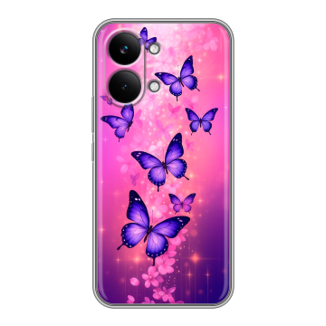 Силиконовый чехол на Poco X8 Pro Max с принтом Бабочки Силиконовый чехол на Poco X8 Pro Max с принтом Бабочки
