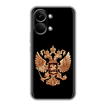 Силиконовый чехол на Poco X8 Pro Max с принтом Герб России золотой Силиконовый чехол на Poco X8 Pro Max с принтом Герб России золотой