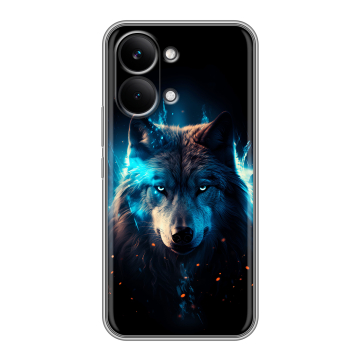 Силиконовый чехол на Poco X8 Pro Max с принтом Волк ночной Силиконовый чехол на Poco X8 Pro Max с принтом Волк ночной