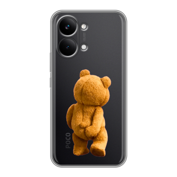 Силиконовый чехол на Poco X8 Pro Max с принтом Медведь Силиконовый чехол на Poco X8 Pro Max с принтом Медведь