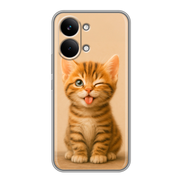 Силиконовый чехол на Poco X8 Pro Max с принтом котенок Силиконовый чехол на Poco X8 Pro Max с принтом котенок