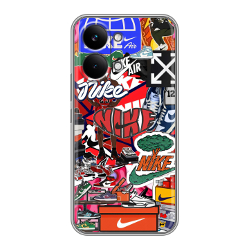 Силиконовый чехол на Poco X8 Pro Max с принтом Найк Nike яркий Силиконовый чехол на Poco X8 Pro Max с принтом Найк Nike яркий