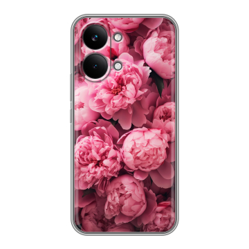 Силиконовый чехол на Poco X8 Pro Max с принтом цветы пионы Силиконовый чехол на Poco X8 Pro Max с принтом цветы пионы
