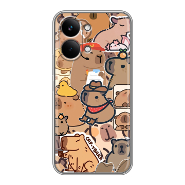 Силиконовый чехол на Poco X8 Pro Max с принтом капибара Силиконовый чехол на Poco X8 Pro Max с принтом капибара