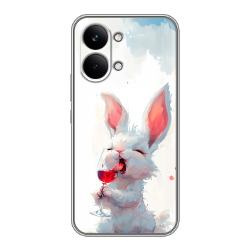 Силиконовый чехол на Poco X8 Pro Max с принтом кролик зайчик Силиконовый чехол на Poco X8 Pro Max с принтом кролик зайчик