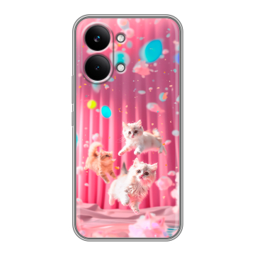 Силиконовый чехол на Poco X8 Pro Max с принтом милые котики Силиконовый чехол на Poco X8 Pro Max с принтом милые котики