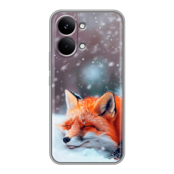 Силиконовый чехол на Poco X8 Pro Max с принтом лиса Силиконовый чехол на Poco X8 Pro Max с принтом лиса