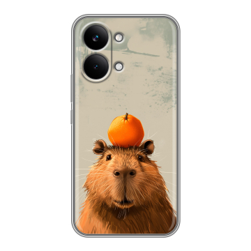 Силиконовый чехол на Poco X8 Pro Max с принтом капибара Силиконовый чехол на Poco X8 Pro Max с принтом капибара