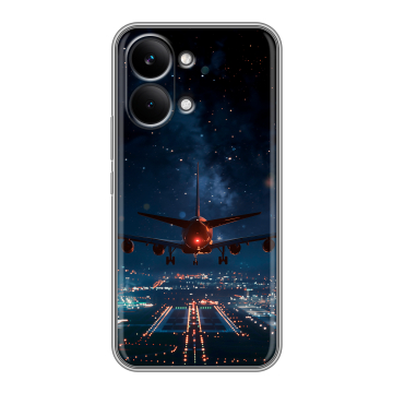 Силиконовый чехол на Poco X8 Pro Max с принтом самолет Силиконовый чехол на Poco X8 Pro Max с принтом самолет