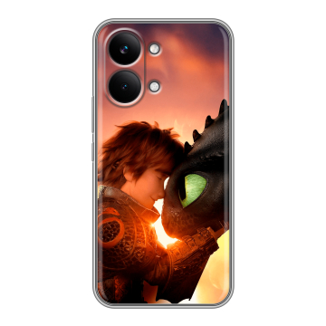 Силиконовый чехол на Poco X8 Pro Max с принтом Как приручить дракона Силиконовый чехол на Poco X8 Pro Max с принтом Как приручить дракона