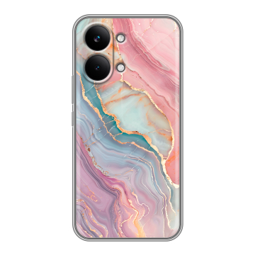Силиконовый чехол на Poco X8 Pro Max с принтом розовый мрамор Силиконовый чехол на Poco X8 Pro Max с принтом розовый мрамор